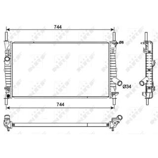 NRF Motork?hler gel?tet Ford Transit 2,0 TDCi 53111