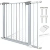 Clanmacy Türschutzgitter Türschutzgitter 90-97 cm Treppenschutzgitter Auto-Close Ohne Bohren