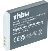 vhbw Akku Ersatz für Canon NB-6L, NB-6LH für Foto / Kompaktkamera (750 mAh, Kamera-Akku Akku Li-Ion 750 mAh (3,6 V, 1 St), Leistungsfähiger Austausch-Akku für Digitalkamera, Spiegelreflexkamera