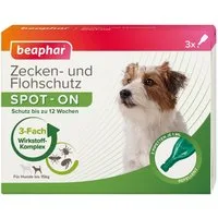 beaphar Zeckenschutzmittel Zecken- und Flohschutz SPOT-ON für Hunde bis 15 kg