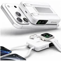 GreenHec MagSafe Powerbank iPhone 17 16 15 14 13 12 11 Magnet Wireless 10000mAh Powerbank MagStand Ultra Powerbank - 6in1 A 10000 mAh (1.5 V), Pro Max Air Stand 15w Fast Induktives Laden Plus Akku Batterie Ständer