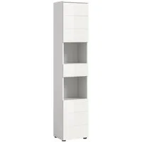 welltime Hochschrank BIEL, Höhe 190 cm, 2 Türen, 1 Schubkasten (1-St) Türanschlag wechselbar, modernes Design, Badschrank, Unterschrank, Bad