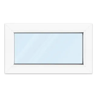 Kellerfenster 70x40 cm, PVC, Ideal 4000, Weiß, 700 x 400 mm, einteilig, festverglast, individuell konfigurieren