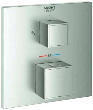GROHE THM-Brausebatterie Grohtherm Cube 24154 FMS für 35600 2-W-Umst. supersteel, 24154DC0 24154DC0