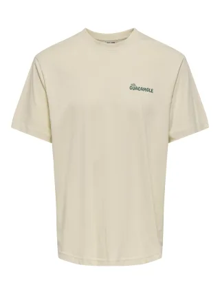ONLY&SONS - ONSCHEF LIFE RLX SS TEE Antique White - Gr. - XL