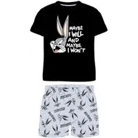 LOONEY TUNES Pyjama Bugs Bunny Pyjama Jungen, Maybe I will and maybe not, Größen 92–128 (Set, 2 tlg., Shirt und Hose)
