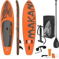 ECD Germany SUP-Board Stand Up Paddle Board aus PVC Paddelboard Paddling Board, Stand-Up Paddle-Board, SUP Board 320x80x15 cm 120 kg Traglast rutschfest orange inkl Zubehör