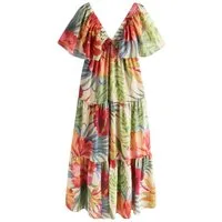 Next Strandkleid Maxikleid mit Puffärmeln (1-tlg)