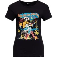 QueenKerosin Print-Shirt When The Sun Goes Down (1-tlg) Western Style Artwork