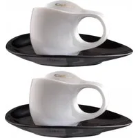 Colani Espressotasse 2er Set Colani Espressotasse mit Untertasse Weiß 0,04l, 4-tlg., Porzellan, im Geschenkkarton, Porzellan, Colani Schriftzug