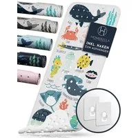 Homerella Badematte rutschfest Kinder - 100% BPA frei Inkl. 2 Haken zum Aufhängen 100x40cm, Antirutschmatte Badewanne Baby hautsensitiv & schimmelresistent, Badewannenmatte rutschfest & waschbar