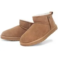 Parfeying Damen Herren KLASSISCHE LEDERSTIEFELETTEN Stiefelette (aus luxuriösem australischem Lammerfell Plüsch)