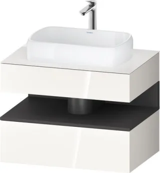 Duravit Qatego Konsolenwaschtischunterbau wandhängend Weiß Hochglanz 800x550x600 mm - QA473004922001 QA4730049220010