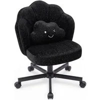 COMHOMA Bürostuhl Schminkstuhl Homeoffice Stuhl, Schreibtischstuhl Drehstuhl mit Rrollen, höhenverstellbar,für Schminktisch,Arbeitszimmer, Schlafzimmer,150kg
