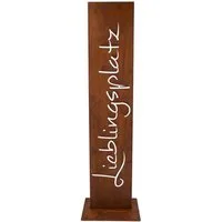 Rostikal Metallschild Lieblingsplatz Garten Schild Metall Deko, handmade