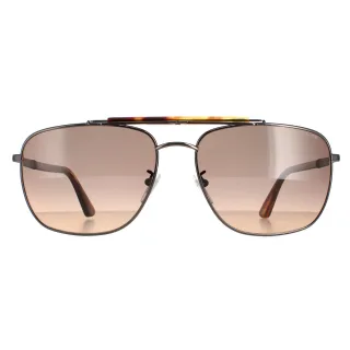 Police Aviator Herren glänzend Gunmetal matt Rauch Gradient Orange SPLD43 Origins 44