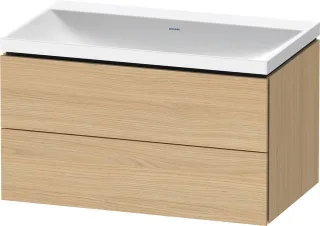 Duravit L-Cube c-shaped Set wandhängend Natur Eiche Matt 800x480x480 mm - LC6951N30300000 LC6951N30300000