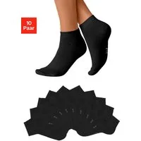 H.I.S Kurzsocken Damen Sport Basic Socken, Laufsocken ohne Frottee (Packung, 10-Paar, Großpackung) mit verstärkter Ferse und Spitze
