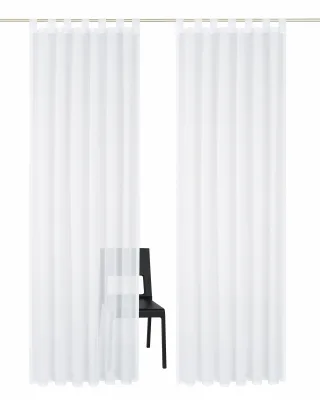 my home Gardine "REGINA" Schlaufen 2 Stk. tlg. Vorhang, Fertiggardine, 2-er Set, transparent, modern