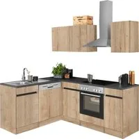 OPTIFIT Küchenzeile Roth, Stellmaße 210x175 cm,wahlweise mit E-Geräten, Push-to-Open-Funktion