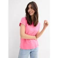 bonprix T-Shirt (1-tlg) lockere, figurumspielende Passform, Kurzarm, Rundhalsausschnitt