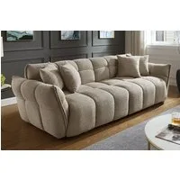 riess-ambiente 3-Sitzer CLOUD 260cm champagner greige - Bouclé, XXL Couch, inkl. 4 Kissen, Einzelartikel 1 Teile, Bigsofa im Modern Design - ideal für Wohn- und Esszimmer oder TV-Ecke