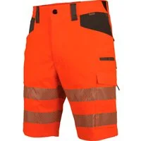 Würth MODYF Arbeitsshorts Neon EN 20471 1 Kurze Warnschutzhose für Herren Strapazierfähige, komfortable HI-VIS Arbeits-Shorts