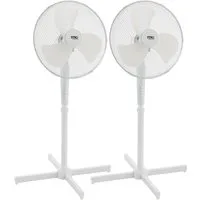 BURI Standventilator 57dB leiser Standventilator höhenverstellbar bis 122cm 80°-Oszillation