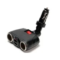 All Ride KFZ USB-Adapter KFZ-Adapter Zigarettenanzünderstecker zu Zigarettenanzünder, Auto 2-fach Steckdosen Verteiler