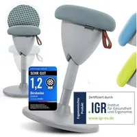 Steinlife Arbeitshocker Ergonomischer Bürohocker [Aktives Sitzen, Gesunde Haltung] (Sitzhocker Höhenverstellbar [48-68cm] Ergonomischer Hocker für Büro [Schwingeffekt] Wackelhocker Stehhocker, Arbeitshocker rutschfest Drehhocker)