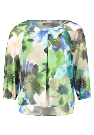 Vera Mont - Chiffonbluse green/beige - Gr. - 44