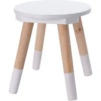 Spetebo Kinderhocker Kinder Hocker weiß / natur - 24 x 26 cm (Stück, 1 St., Hocker), Kids Collection
