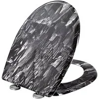 Woltu WC-Sitz (1-St), Toilettendeckel mit Absenkautomatik, 175 kg belastbar
