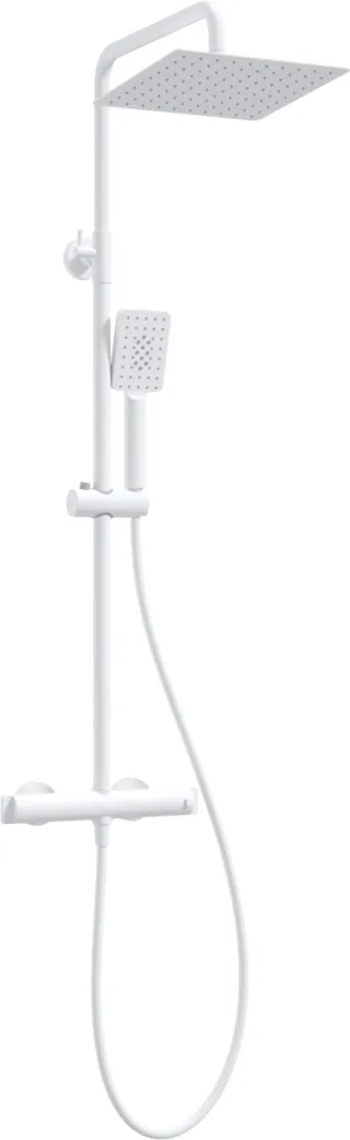 Neuesbad Serie 720 Weiß Duschsäule mit Brausearmatur NB1DENACA4HT1