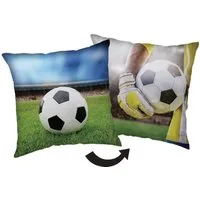 COFI 1453 Dekokissen Football Kopfkissen (1 Stück) mit beidseitigem Digitaldruck