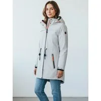 Coastguard Regenmantel Damen PU-Kurzmantel mit Futter - Mantel mit abnehmbarer Kapuze