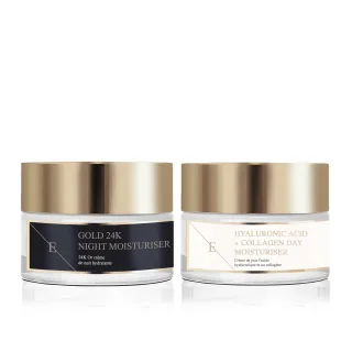 ANTI-AGING NachtFEUCHTIGKEITSCREME 24K GOLD - 50ml + Hyaluronsäure & Kollagenaminosäuren Tagescreme
