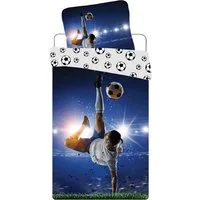 BrandMac Kinderbettwäsche Bettwäsche Fußball Spieler 135 x 200 cm, 100 % Baumwolle, 1 teilig, Langlebig