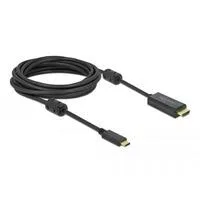 USB Adapterkabel, USB-C Stecker > HDMI 4K Stecker schwarz, 5 Meter, Aktivkabel