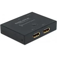 DisplayPort Switch 2 - 1 bidirectional 8K 30Hz schwarz