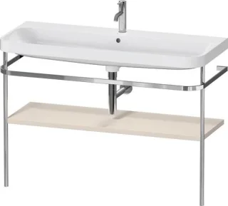 Duravit Happy D.2 Plus c-shaped Set mit Metallkonsole Taupe Supermatt 1175x490x850 mm - HP4839O83830 HP4839O83830000