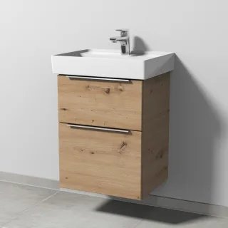 Sanipa 3way Waschtischunterbau zu Villeroy & Boch Collaro Waschtisch mit 2 Auszügen, Eiche Natural-T UM83285