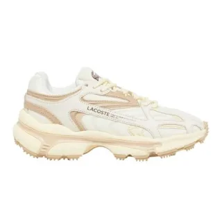 Lacoste - "L003 2K24" Sneaker für Damen, Leder (Naturweiß)