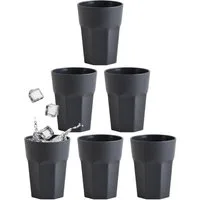 Engelland Becher Kunststoffbecher in modernen Pastellfarben, 250 ml, Mehrweg, 6-tlg., Kunststoff, spülmaschinengeeignet, bruchfest, wiederverwendbar, 250 ml, 0,25 Liter