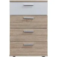 HTI-Line Nachtkommode Nachtschrank Nina mit 4 Schubladen (Stück, 1 St., 1 Nachtschrank ohne Dekoration), Nachttisch Nachtkommode Nachtkonsole