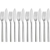 WMF Fischbesteck Nuova (12-tlg), 6 Personen, Cromargan® Edelstahl Rostfrei 18/10, 12-tlg., Cromargan Edelstahl rostfrei 18/10