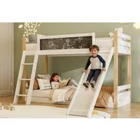 LVHOM Hochbett Massivholz 2 Betten - 90x200cm Komplettbett (Kinderbett Set mit Treppe, Rutschen und Geländer/Zaun, Liegefläche: 2 mal 90x200cm, 2-stöckiges Etagenbett, 2 Bettseiten) Kinderzimmer/Jugendzimmer /Schlafzimmer/Gästezimmer
