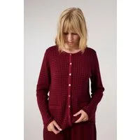 Himalaya Clothing Cardigan Damen mit feinem Blattdesign - Cardigan aus hochwertiger Bio-Baumwolle Weiche Baumwolljacke mit hohem Tragekomfort