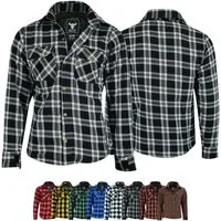 BULLDT Motorradjacke BLD1201 (mit 4 CE-Protektoren) BULLDT Herren Motorradhemd Holzfäller-Look Hemd