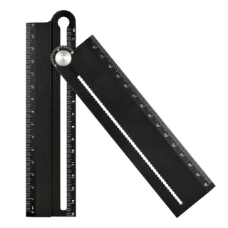 Multifunctional Aluminum Alloy Ruler High Precision 0.1 cm Versatile Measuring Tool Angle Ruler Compass for Drawing Circ